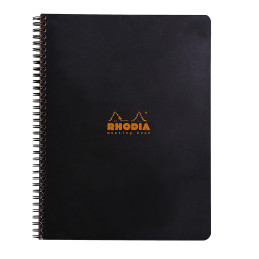 Rhodia Classic Wirebound Notebook - Large - Black - Meeting Book